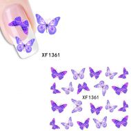 Наклейки для ногтей - Фиолетовые Бабочки.
