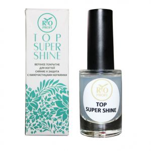 Rio Profi Top Super Shine - Топовое покрытие для ломких ногтей "Сияние и Защита". 