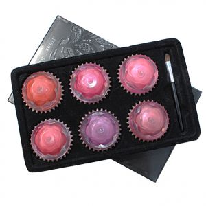 Подарочный набор блесков и бальзамов для губ с ароматом шоколада. 