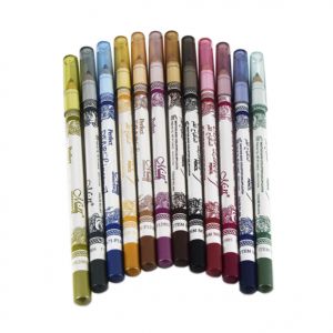 Цветные карандаши для глаз и контура губ - набор из 12 штук.