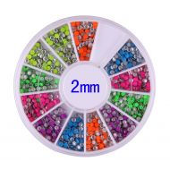 Набор ярких страз для дизайна ногтей (6 цветов).